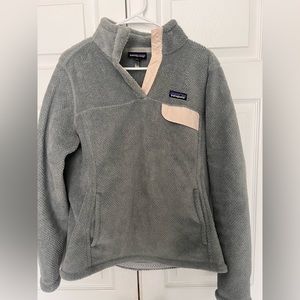 Patagonia Fleece Pullover Light Gray Large